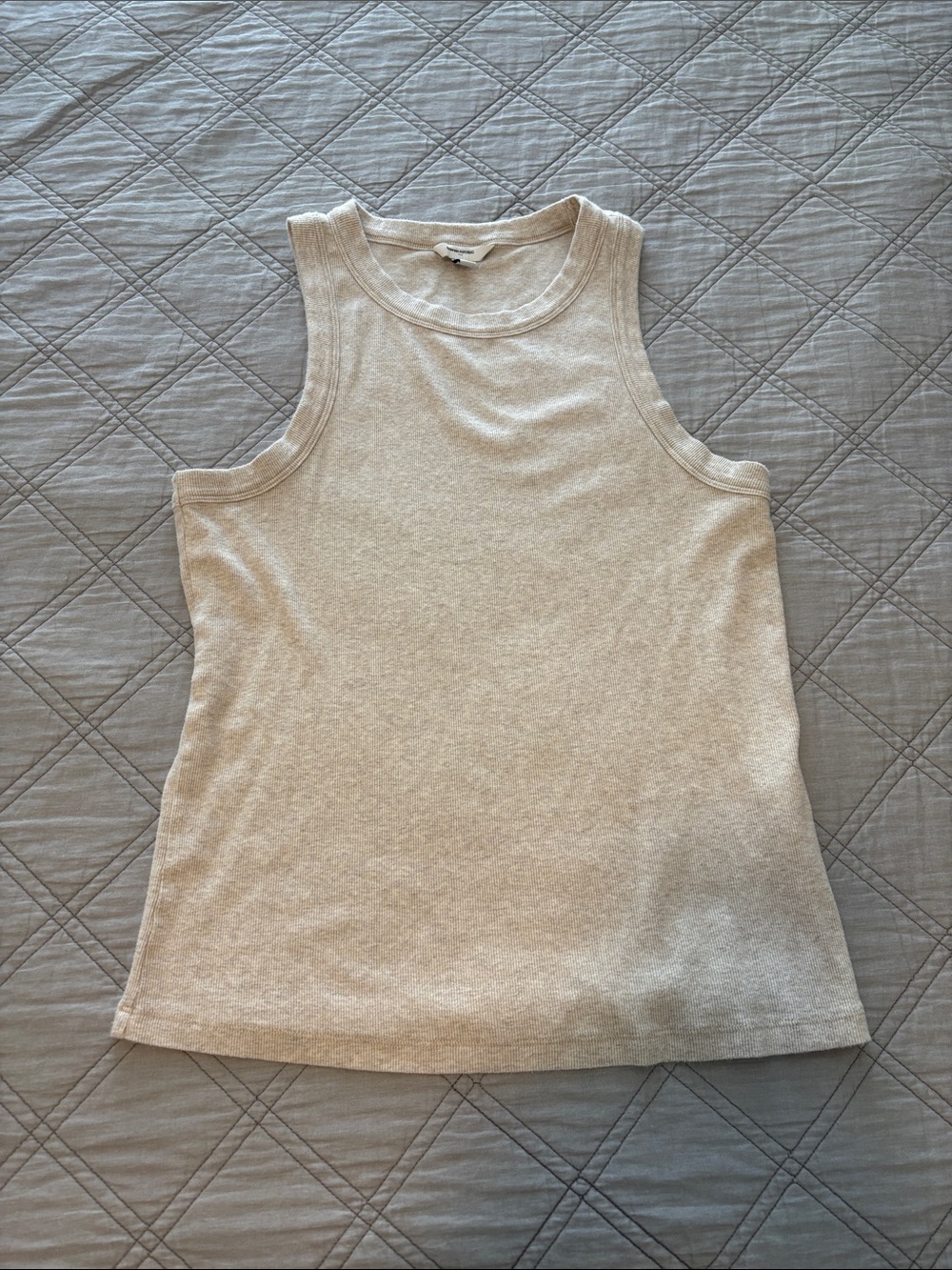 Banana Republic Cream Ribbed Sleeveless Tank